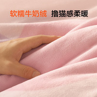 百丽丝床笠a类牛奶绒抗静电轻松机洗裸睡宿舍家 A类牛奶绒床笠(浅紫色) × 120cm*195cm