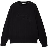 杰克·琼斯（JACK&JONES）男装冬季时尚潮百搭舒适休闲字母织花针织衫宽松毛衣男224413012 E40黑色 L 180