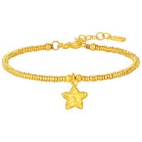 潮宏基 古法黄金手链女足金手饰盘缠金陨石星星 计价 8.45g 链长约16cm+尾链