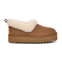 UGG 美版女士I-NITA秋冬厚底时尚懒人茸茸毛舒适休闲拖鞋 CHE-栗色 38