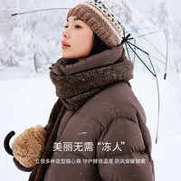 伊芙丽（eifini）蒋欣代言90白鸭绒轻量感时尚大翻领短款羽绒服外套女秋冬 深咖啡  M 160/84A125-140斤 125-140斤 160/84A/M 125-140斤