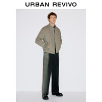 UR冬季男装轻熟水波纹绗缝宽松外套羽绒服UMM140001 暖灰 S