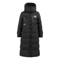 雪中飞秋冬新款女士长款羽绒服简约时尚百搭显瘦连帽外套潮