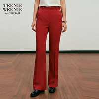 Teenie Weenie小熊春装简约休闲微喇休闲裤宽松西裤长裤女装