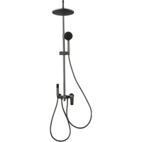 惠达（HUIDA）淋浴花洒套装家用卫生间淋浴房增压惠达花洒大置物大顶喷洗澡花洒 5017黑色【四功能】精铜主体-陶瓷阀芯