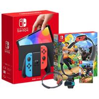 Nintendo 任天堂  OLED版游戏主机 红蓝+健身环大冒险 套装
