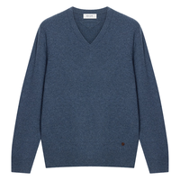 鄂尔多斯1980秋冬纯羊绒V领修身内搭羊绒衫