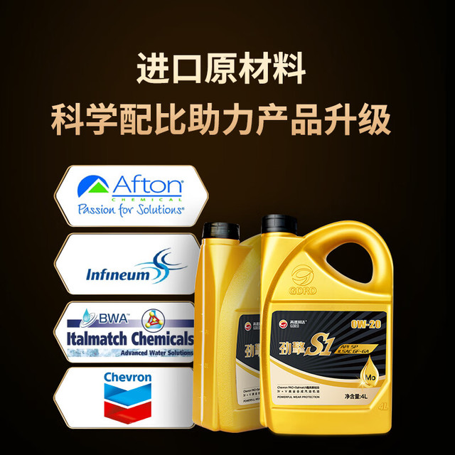 高德润达 全PAO酯类4+5全合成机油 SP/GF-6A 0W-20 4L