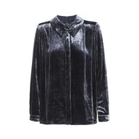 乔治·阿玛尼 GIORGIO ARMANI Armani女式时尚丝绒设计感休闲衬衫
