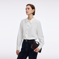歌莉娅 冬季  金属扣百搭衬衫  1ECC3E100 03W本白 M