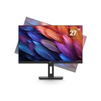 AOC 显示器 4超高清27英寸技术升降旋转支架低蓝光爱眼不闪屏家用办公设计电脑显示屏 U27P10 4K