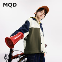 马骑顿（MQD）MQD男大童秋季学院风撞色拼快设计外套