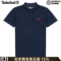 Timberland POLO衫男夏季户外旅行运动休闲短袖宽松商务透气翻领T恤 A2EPM433/深宝石蓝色