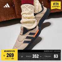 adidas 阿迪达斯 ADIPUFF面包鞋柔软舒适保暖可踩跟棉鞋冬阿迪达斯轻运动 卡其色/黑色 43