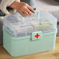 木丁丁 医药箱家庭装药品收纳盒家用医疗箱急救箱便携带手提多层大容量