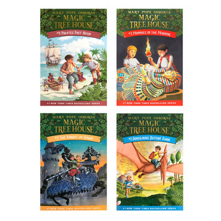 神奇树屋 英文原版 Magic Tree House1-4册全套盒装 桥梁章节书 英语课外阅读 美国小学 神奇树屋 1-4册全套盒装