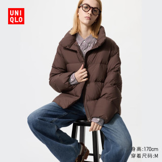 UNIQLO 女装羽绒茄克/柔软面料外套夹克25秋冬479212 37 栗色 M /160/84A