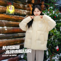 骆驼 女装短款羽绒服女冬季小个子连帽保暖加厚面包服连帽羽绒外套