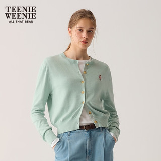 Teenie Weenie小熊女装毛针织衫2025秋季新款柔软舒适气质优雅开衫