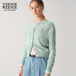 Teenie Weenie小熊女装毛针织衫2025秋季新款柔软舒适气质优雅开衫