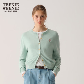 Teenie Weenie小熊女装毛针织衫2025秋季新款柔软舒适气质优雅开衫