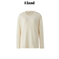 ELAND衣恋T恤女休闲风含绵羊毛舒适薄款上衣慵懒感2025秋季新款