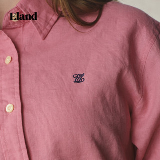 ELAND【法国亚麻】衣恋氧气感衬衫女长袖内搭2025夏季新款淡人 (50)Blue