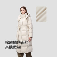 冰洁 800+蓬松度 95%尖子绒 长款95绒羽绒服连帽J5400DB90
