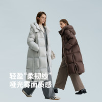 冰洁 BINJORA 25秋冬95鸭绒羽绒服女加长款防寒保暖外套 J5400DI90 （吴昕同款）