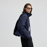 冰洁 BENGENBINJORA 巴恩风2025冬季新款羽绒服女纯色短款保暖羽绒外套夹克 155/80A 【体重约45-60KG】