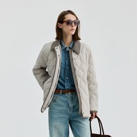 冰洁 BENGENBINJORA25冬季新款轻薄羽绒服女小个子纯色菱格夹克外套J5300JI60   170/92A 【体重约60-80KG】