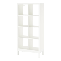 宜家（IKEA）KALLAX卡莱克书架家用书柜置物架落地靠墙柜客厅储物收纳 白色含白色底架77x164cm