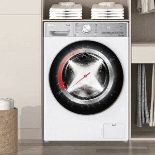 LG 小旋风MAX系列 FCW12Y4WA 滚筒洗衣机 10-20kg 奢华白