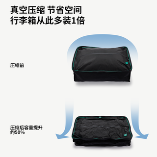 OPENWATER开放水域 大容量真空压缩行李箱可拆洗20寸24寸旅行箱 冰川灰【经典版内胆】+真空内胆替换装