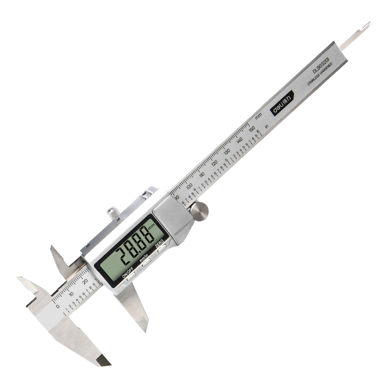 得力（deli）IP54数显卡尺不锈钢高精度电子游标卡尺专业级防尘防水150mm