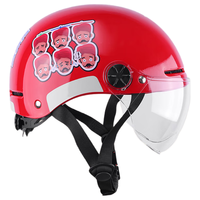 lyevre电动车头盔创意搞笑3C认证电瓶车帽四季男女通用轻便式头盔 他们的飞机太刁啦 红色