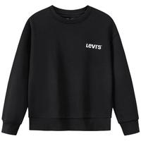 Levi's【加绒】李维斯儿童童装卫衣2025新款字母圆领男童长袖上衣   【建议身高98-104cm】