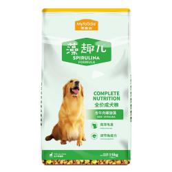 麦富迪 藻趣儿系列 牛肉螺旋藻通用成犬狗狗干粮 15kg