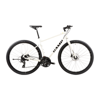坎普 GX100公路车平把赛车铝合金成人代步车24速砾石瓜车纯油碟自行车 珍珠白 24速 425码
