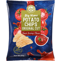 马卡兰马来西亚原切大波浪番茄酱风味马铃薯片60g 膨化食品 休闲零食 马卡兰原切大波浪番茄酱风味60g