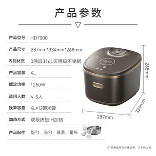  PHILIPS/飞利浦 低糖 电饭锅  4L