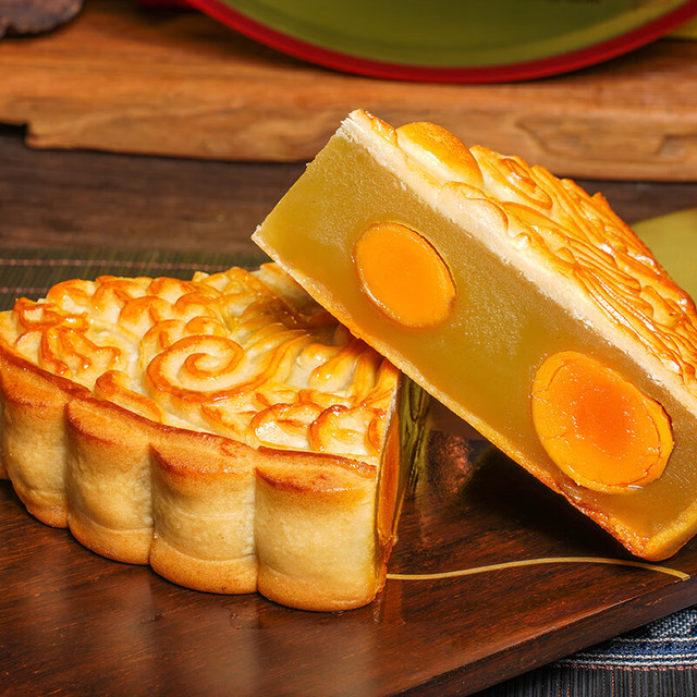梅元居 蛋黄莲蓉大月饼 500g 礼盒装