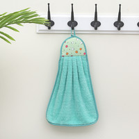 韩倍净 HARBJOEN 厨房擦手巾挂式可爱毛巾抹布可吸水家用卫生间加厚手布手帕珊瑚绒