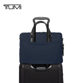 TUMI MONROE 男士手提包电脑包商务通勤大容量轻薄公文包 海军蓝