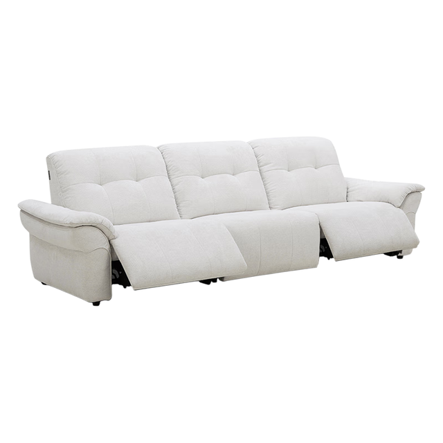 大件超省：LAZBOY 加百列691 电动沙发 松鼠绒面料 雪岩白 2.49m 三人位 7天