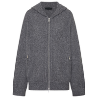 MO&Co.【秦岚同款SMILEY联名】毛衣外套2025冬含羊驼绒MBE4CAR006 中花灰色 M /165