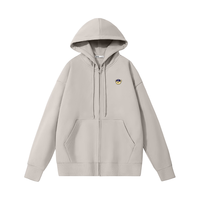 SPAO韩国同款小熊开衫卫衣男女同款秋季重磅宽松连帽外套SPWY25SS08LD