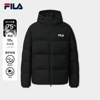 FILA RGB羽绒服|斐乐厚外套女2025冬运动保暖防风男户外 正黑色-BK 160/84A/XS