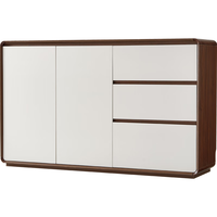 林氏家居餐边柜靠墙一体置物柜子储物柜斗柜茶水柜客厅厨房家用RU1T 灰+胡桃木色|1.5m|餐边柜