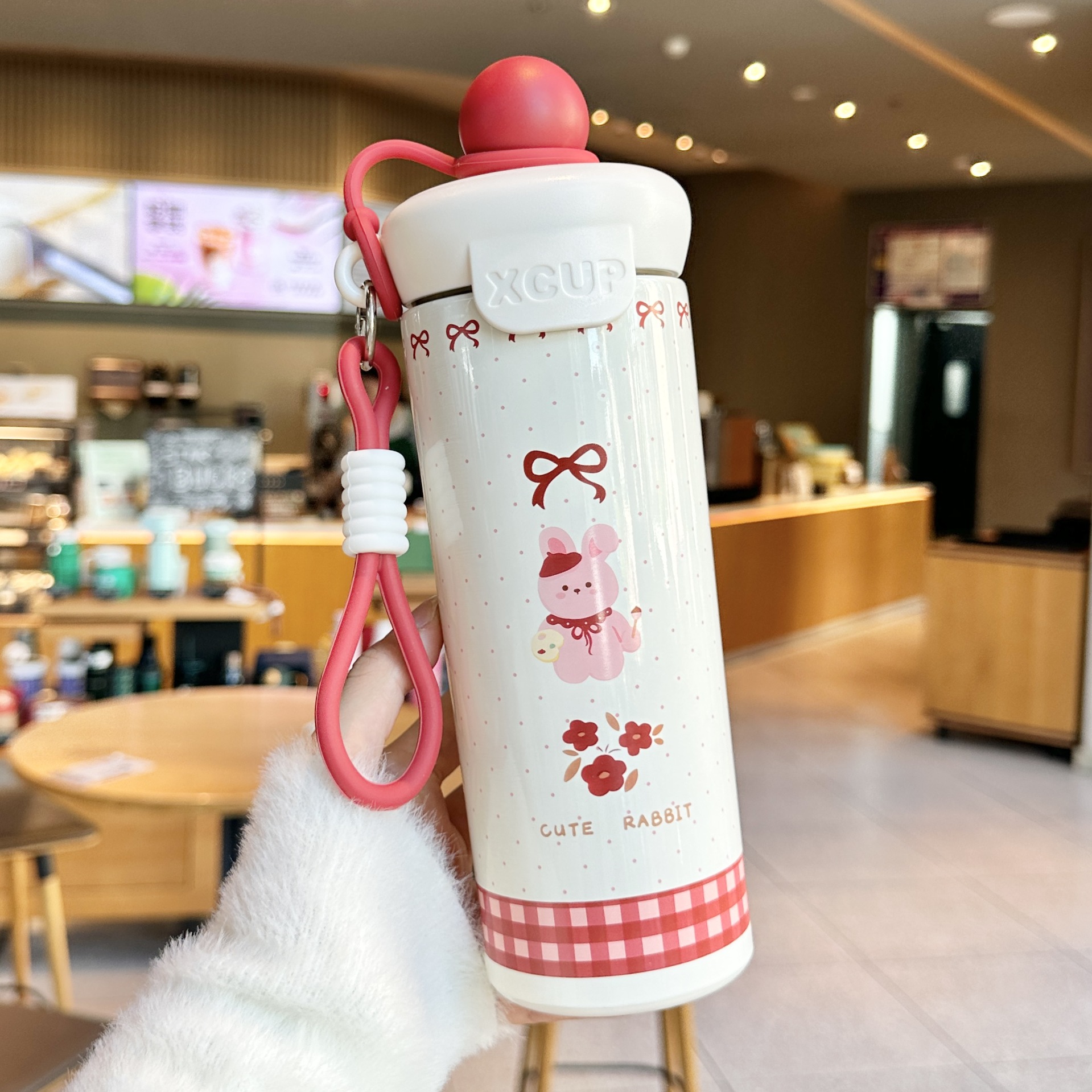 白红盖-650ml小兔子保温杯
